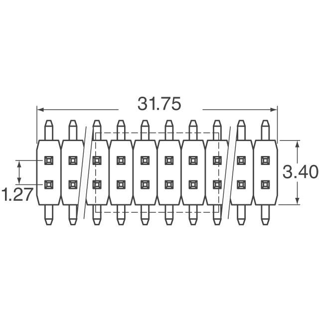 20021121-00050T4LF Amphenol ICC (FCI)  Headers Male Pins